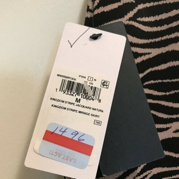 GUESS Animal Print Kingdom Stripe Jacquard Mirage Super Stretch Knit skirt New - Picture 8 of 11